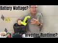 How To Figure Run Time With Battery Inverters Available Wattage #Ryobitools #DeWalt #milwaukeetools
