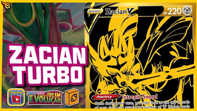 BATALHA DE DECK POKEMON COM TURBO ZACIAN V - BARALHO DE CARTA POKEMON TCG  (PTCGO)