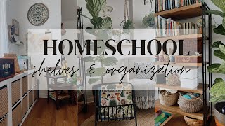 Homeschool Spaces I Homeschool Shelves & Organization