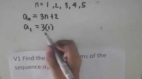 Find the first five terms of the sequence
