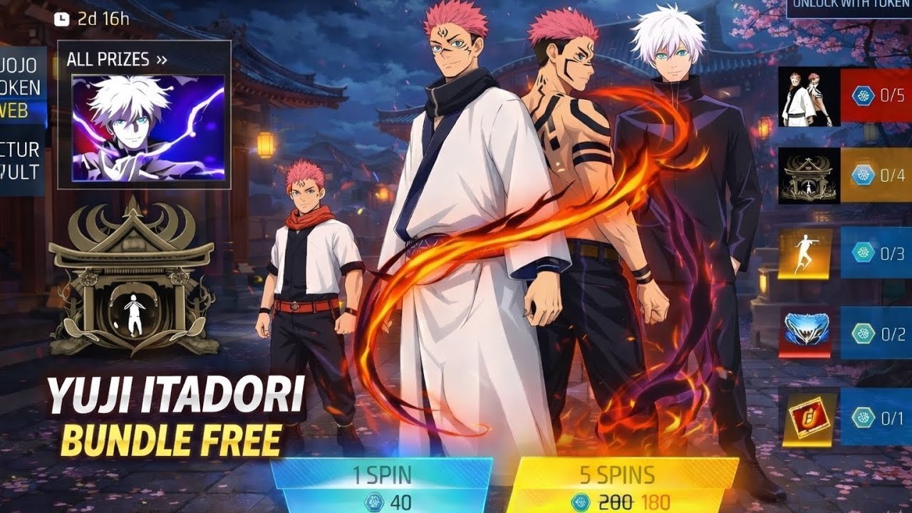 Yuji Itadori Bundle FREE 😱 | NEW Arrival Animation 🔥 | Gojo FF x Jujutsu Kaisen