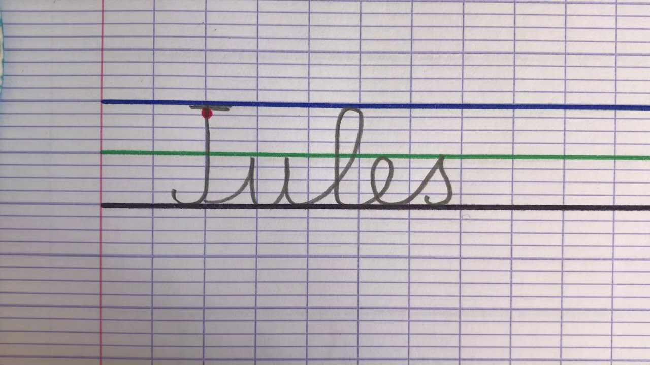Jules In Cursive Jules écriture cursive - YouTube