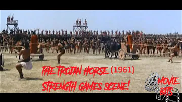 The Trojan Horse (1961) Strength games scene!