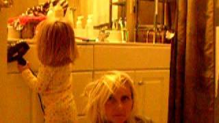 Addison's first blow dry