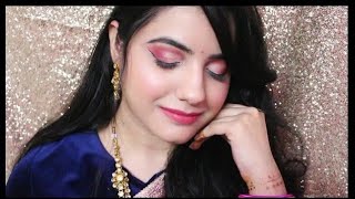 DIWALI 2018 MAKEUP|EASY DIWALI MAKEUP|DIWALI GRWM|SOFT PINK MAKEUP LOOK|TRADITIONAL DIWALI MAKEUP screenshot 1