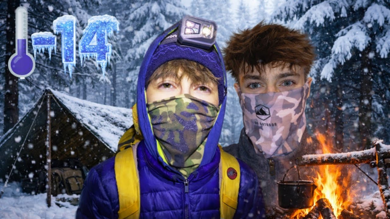 Eisiger Overnighter bei Extremtemperaturen -14°C🥶🔥 (Werden wir frieren?)