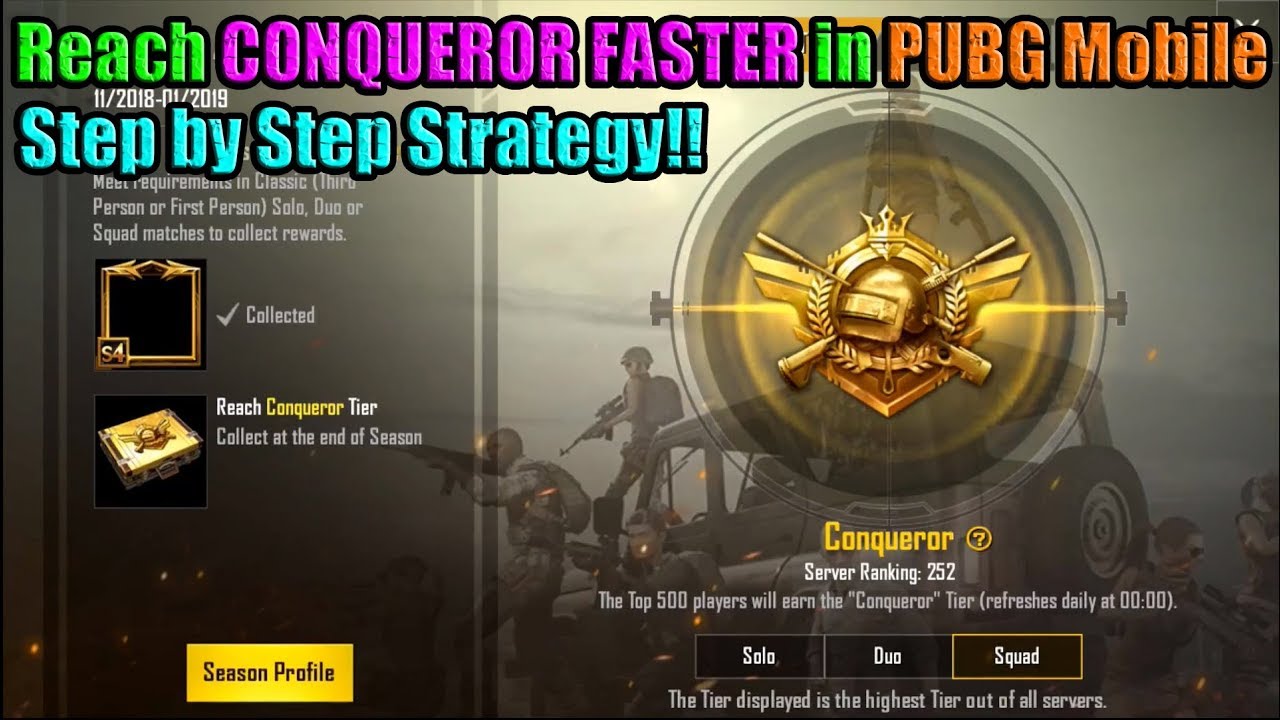 How to REACH CONQUEROR FASTER in SEASON 4 of PUBG Mobile - DerekG & Shibe123 - 