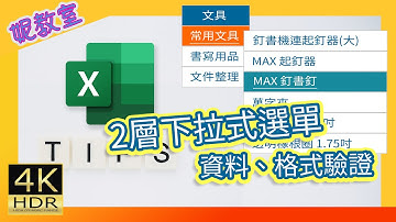EXCEL 如何設計下拉式選單｜定義名稱｜資料驗証｜格式驗証｜打工仔辦公密技｜廣東話｜妮教室｜妮可亨利