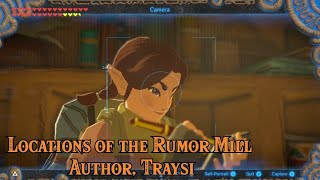 The LOCATIONS of TRAYSI, the author of Hyrule's RUMOR MILLS | Zelda: Breath of the Wild