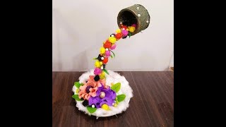 Beautifull floating cup flowers decoration idea / Home decor ideas / Showpiece making