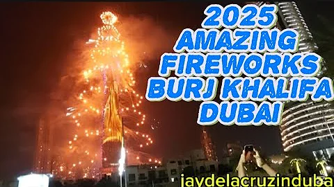 2025 Amazing fireworks at Burj Khalifa Dubai #dubai #burjkhalifa @jaydelacruzindubai