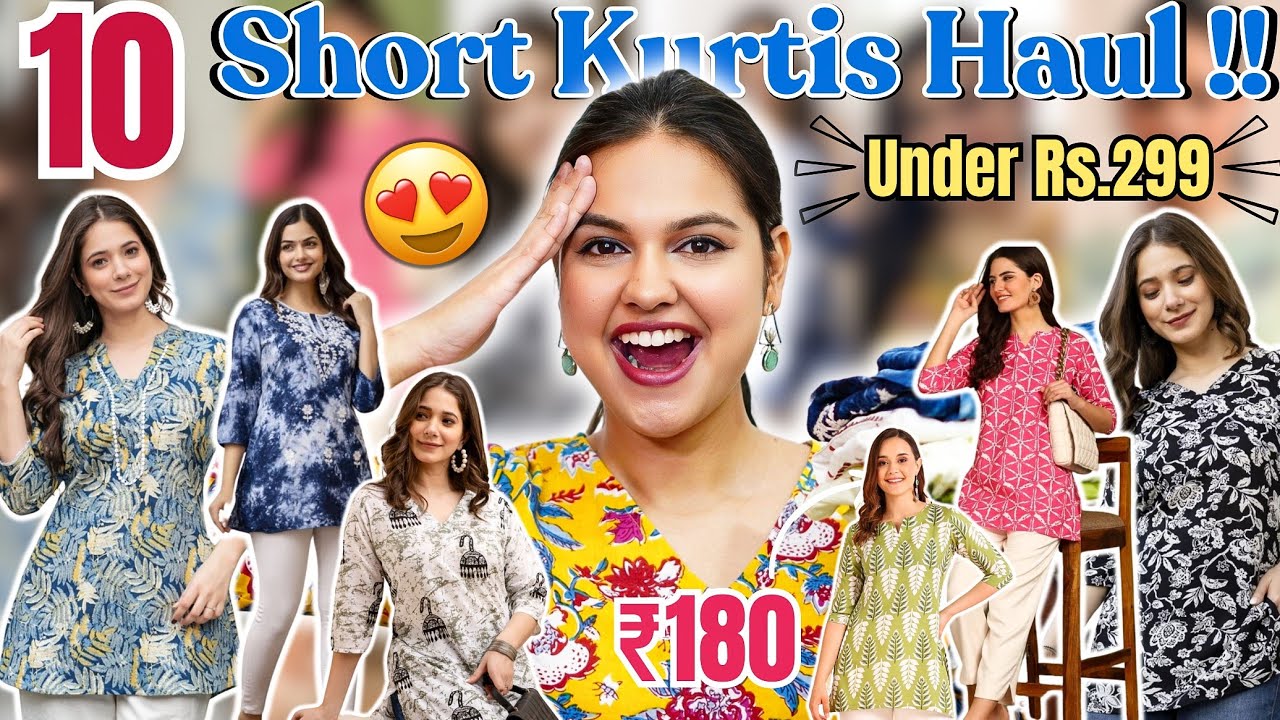 HUGE Flipkart Short Kurtis Haul 10 Short Kurtis Under 299 I m Shook Varsha Meghani