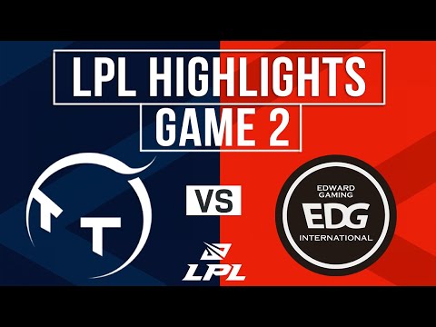 TT vs EDG Highlights Game 2 | LPL 2025 Split 3 | ThunderTalk Gaming vs EDward Gaming