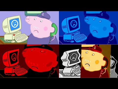 1 MILLION BROKEN COMPUTER OF GRANDPA PIG (PEPPA PIG)  - Special Audio Visual Effect Funny