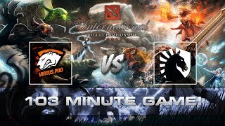 Details Dota 2 TI7 - 103 Minute Game Epic Ending! Update