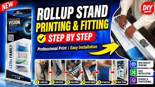 Rollup Stand Printing & Fitting  Complete Installation Guide  Roll Up Banner #gajgraphics