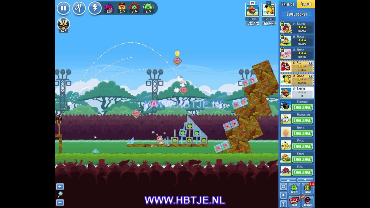 Angry Birds Friends Tournament Level 1 Week 144 (tournament 1) no power-ups