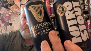 Guinness Draught (can) 4.1% Versus M&S X Siren Craft Brew Nitro Stout (can) 4.6%