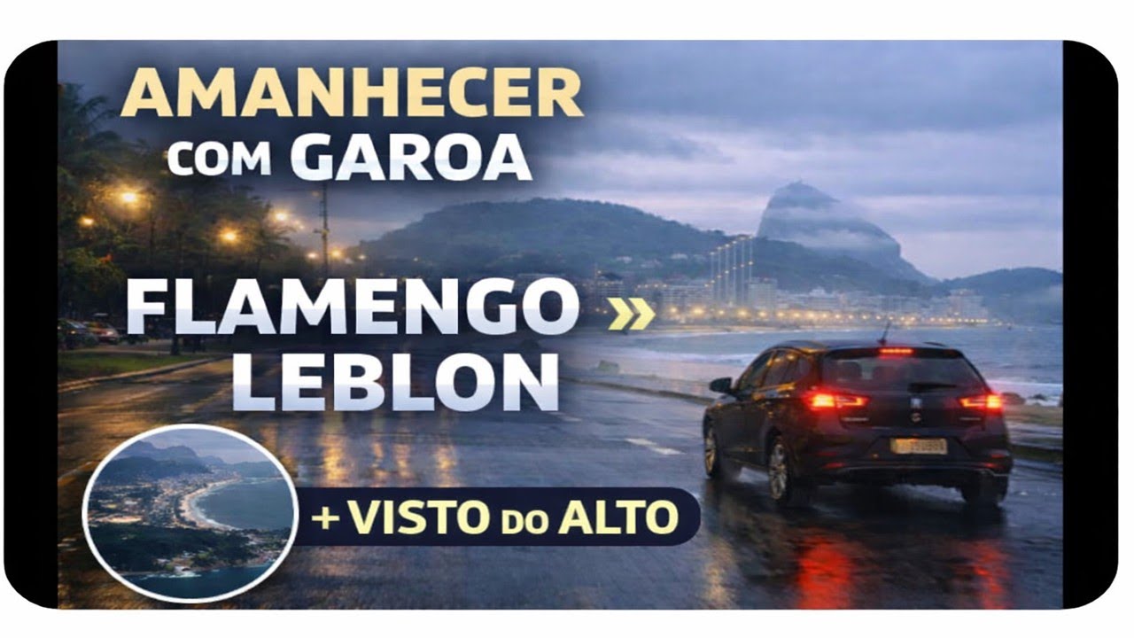 Passeio de carro ao amanhecer | Aterro do Flamengo → Copacabana → Ipanema → Leblon (+ bônus do alto)