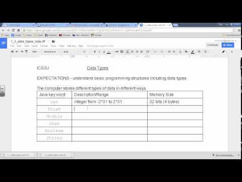 ICS3U 1 3 Data Types P1
