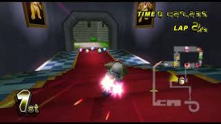Mario Kart Wii N64 Bowsers Castle funky Kong  Flame Runner