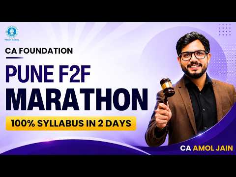 FREE F2F Law Marathon | CA Foundation | Pune | 100% Syllabus by Amol Sir