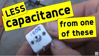 Lower capacitance from a 2 gang variable capacitor
