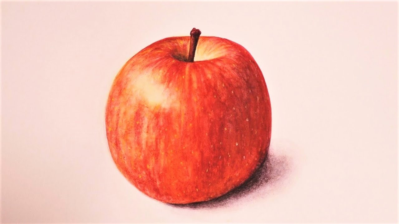 水彩画＊りんごをリアルに描いてみた🍎3色＊アナログ＊水彩絵の具＊Drawing apples in watercolor＊Art