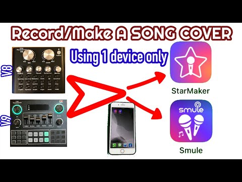 How to connect V8 or V9 Sound card to SMULE or STARMAKER. Set up/Recording tutorial (English)