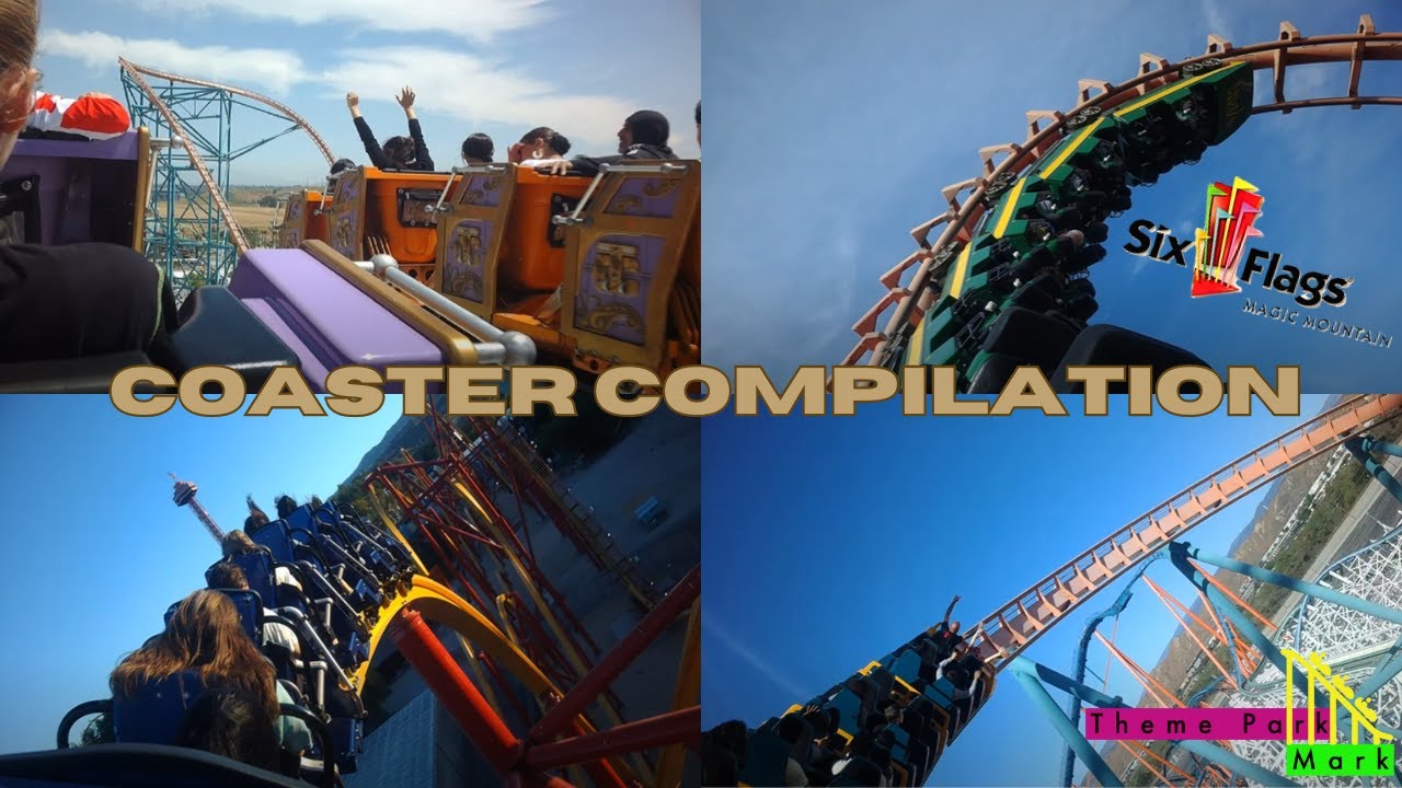 Six Flags Magic Mountain Compilation (Full POV's) - February 2024 - YouTube