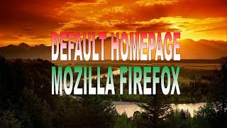 Cara mengembalikan DEFAULT HOMEPAGE (halaman beranda utama) browser Mozilla Firefox.