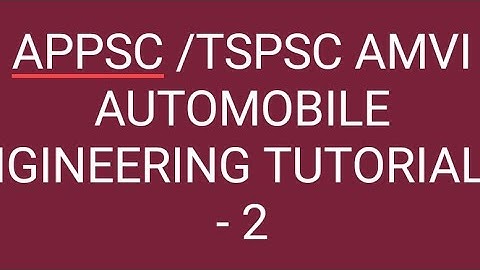 TSPSC/APPSC AMVI AUTOMOBILE ENGINEERING TECHNICAL Paper syllabus preparation