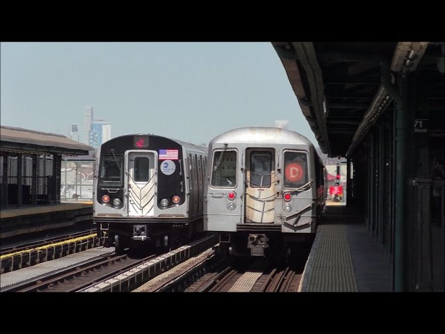 NYC Subway HD 60fps: Kawasaki R160B N Express Trains via D Line