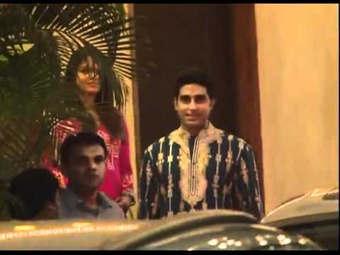 Bachchan family throughs Diwali Party - YouTube