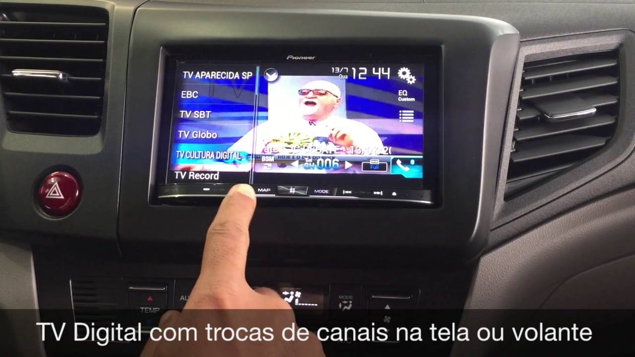 Honda Civic 2016 - Central Multimidia Pioneer F80TV  – Demonstração Android Auto