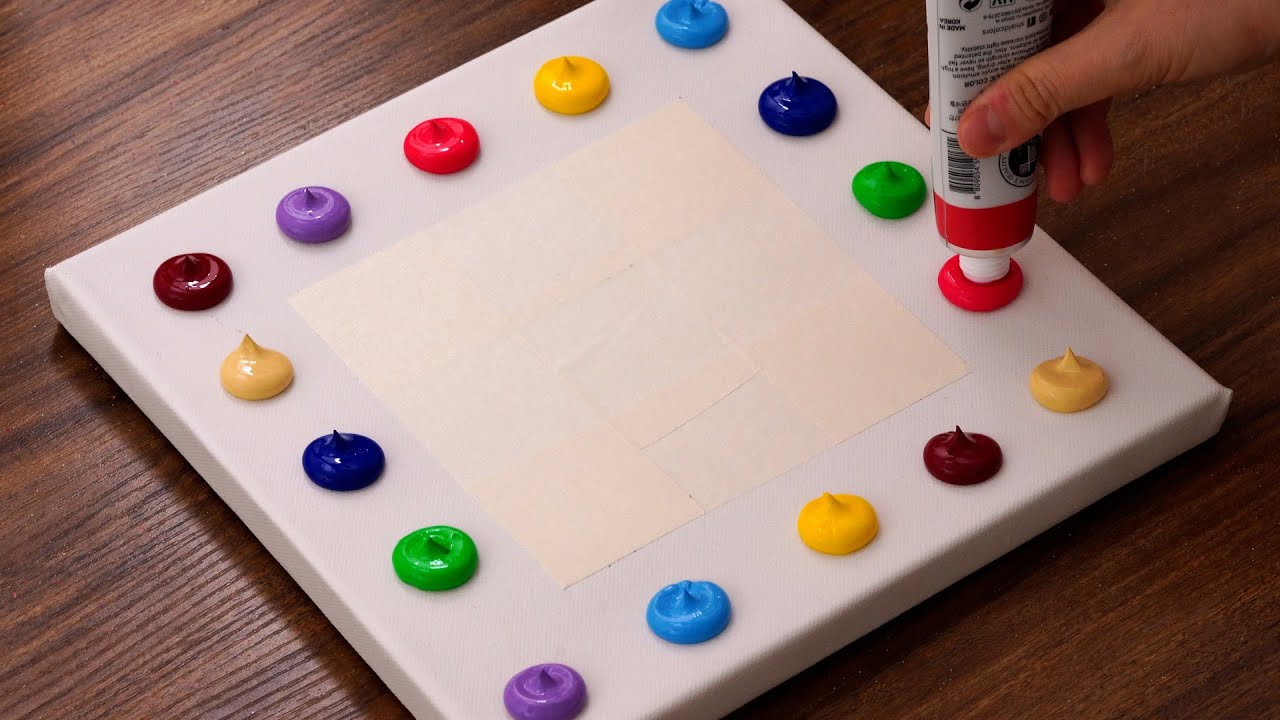 Easy Daisy Flower Acrylic Painting For Beginners (1330) 