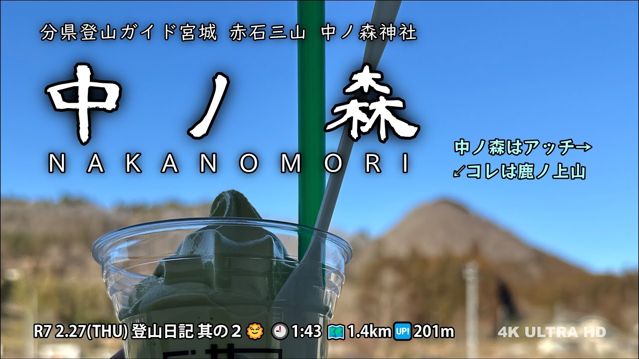 【登山日記】 R7 2.27 其の2 中ノ森 『分県登山ガイド』 4K