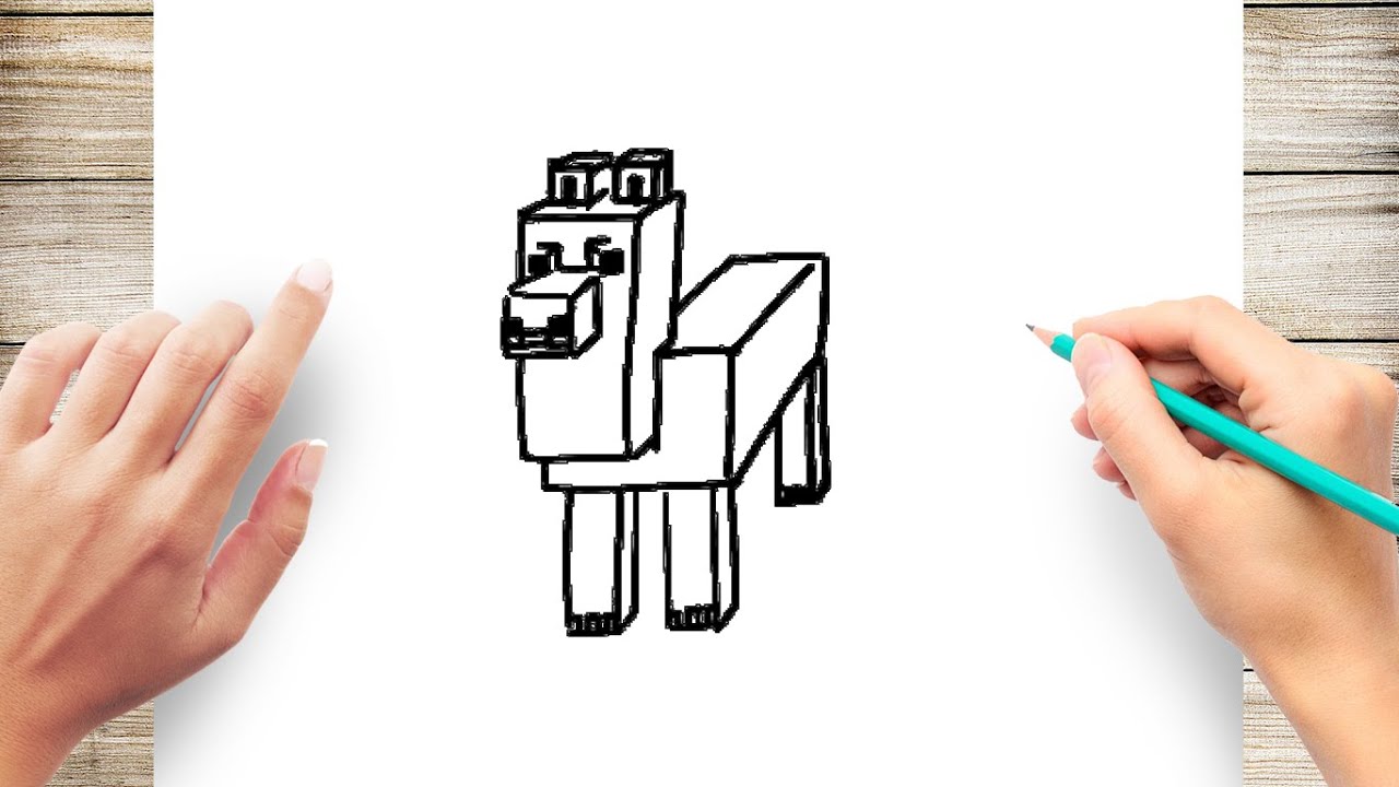 How to Draw a Minecraft Llama - YouTube