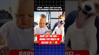 😱 Newborn Baby CUT the WiFi Because Mama’s Always on TikTok! 🤯📱