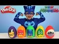 Disney PJ Masks Play-Doh Surprise Eggs Opening Fun With Catboy Gekko Owlette Ckn Toys