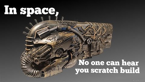 Kitbashing a HR Giger Alien inspired spaceship out of a water pistol.