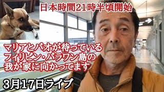 3月17日帰宅ライブ フィリピン・パラワン島から