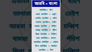 Learn Arabic Number Language | আরবি সংখ্যা গননা | আরবিতে ২০ - ৩০ হিসাব Arabic To Bangla Count Arabi