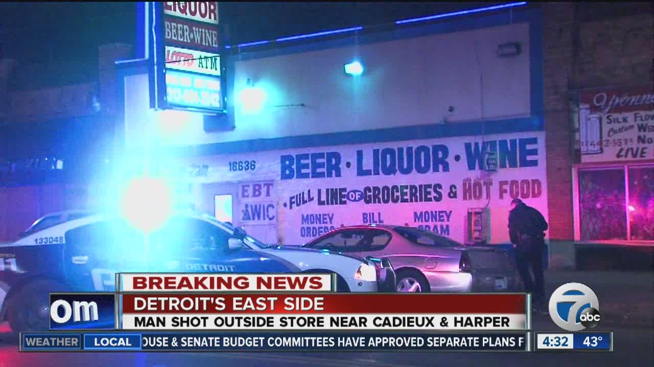 Man shot outside liquor store in Detroit - YouTube