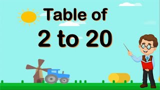 Table of 2 to 20 | learn multiplication of 2 to 20 | jiyupihu #learnmultiplication #jiyu