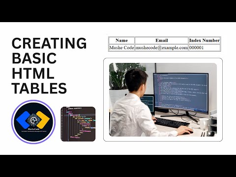 HTML Tables in 4 Minutes | Absolute Beginner Tutorial (Basic Table Structure)
