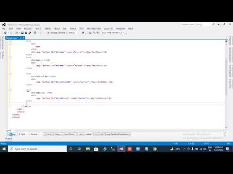 How to design web page in Asp.Net using M S Visual Studio