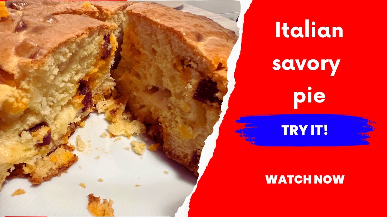 How to make an Italian savory pie with soppressata and caciocavallo