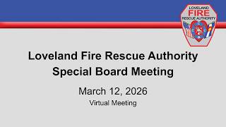 LFRA Special Board Meeting - March 12, 2026