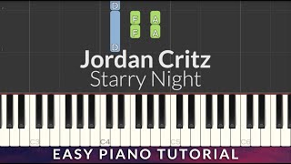 Starry Night - Jordan Critz EASY Piano Tutorial Resimi